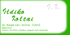 ildiko koltai business card