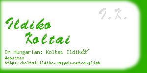 ildiko koltai business card